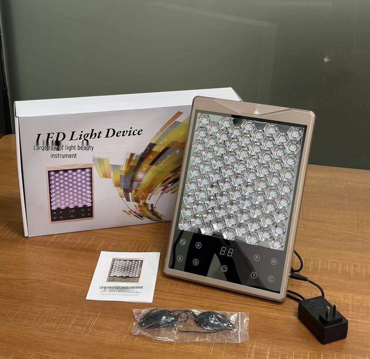 PDT LED Facial Beauty Lamp - Red, Blue, Yellow, Seven-Color Panel Spectrometer Domestic Standard розового золота