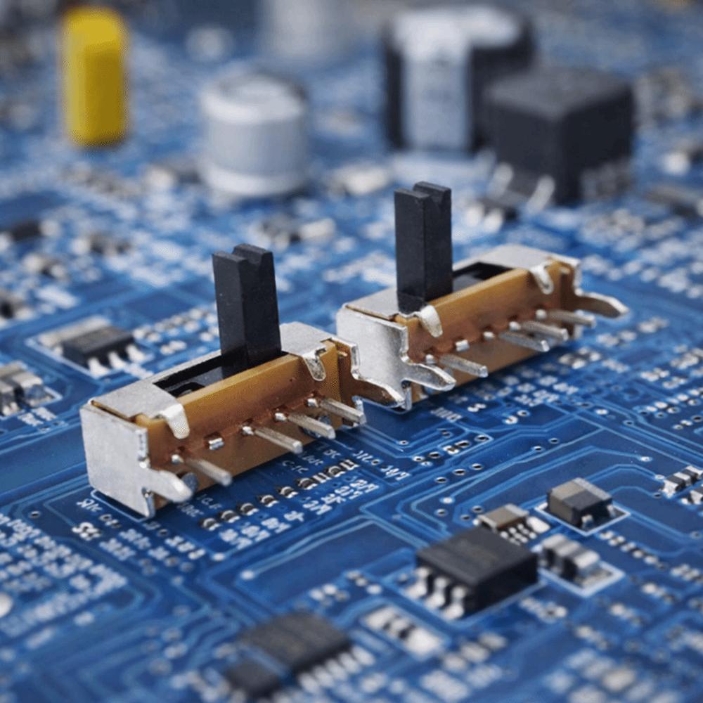 10pcs 0.5A SK13D07VG4 Slide Switches DC 50V Right Angle Slide Switches Control Panels