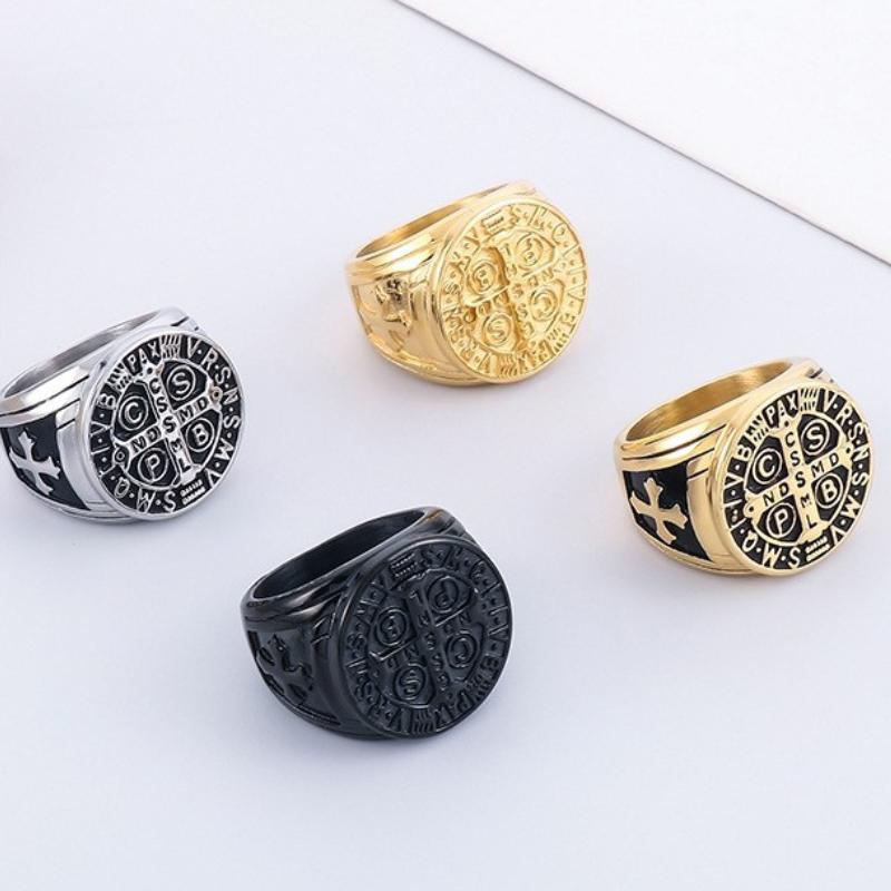 Vintage Viking Rune Ring for Men Stainless Steel Protection Amulet Jewelry Gift Norse Mythology