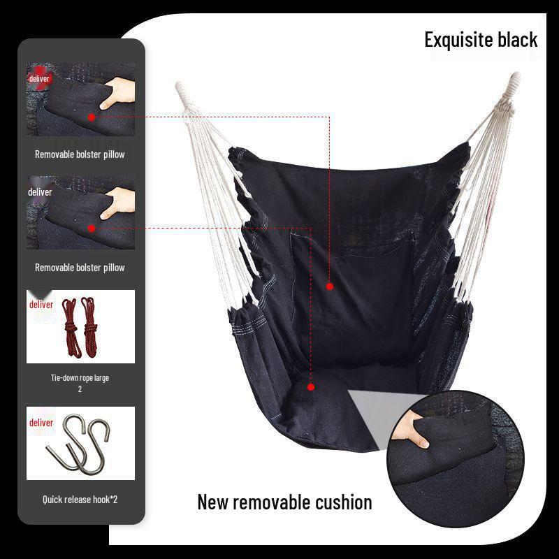 Indoor Hanging Chair Swing for Students – Children's Bedroom Door Frame Hammock, Dormitory Swing, or Courtyard Cradle Seat