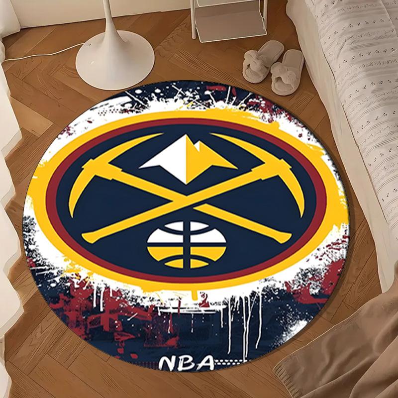 Denver Basketball Team Round Mat, Anti-slip Circle Carpet Chair Rug For livingroom,Bedroom, Doormat Home Decor Gift Christmas Gifts