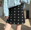 High-Waist Woolen A-Line Skirt: Cozy Autumn-Winter Style with Sweet, Slimming Fit