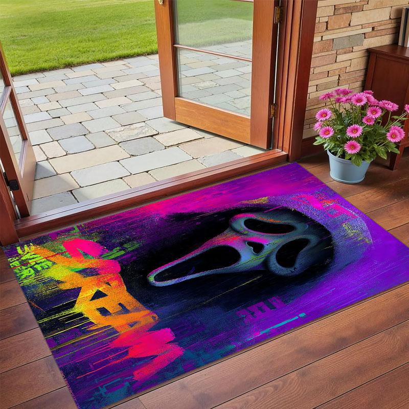 Crystal Velvet Rug Soft Non Slip Indoor Floor Mat Home DecorScream Ghostface