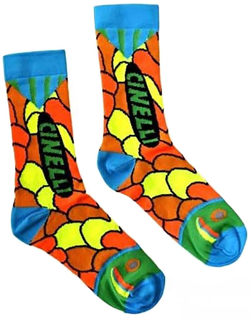 Cinelli POSEIDON ANA BENAROYA Socks in Azzurro/Yellow/Green
