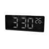 Digital Clock Tabletop Clock with Alarm Clocks USB Powered Large Temperature Display Screen for Home and Office Use