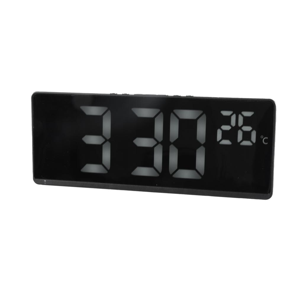 Digital Clock Tabletop Clock with Alarm Clocks USB Powered Large Temperature Display Screen for Home and Office Use