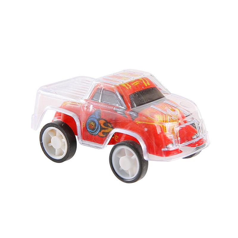 Simulation Inertial Mini Transparent Double Layer Graffiti Car Toy Children