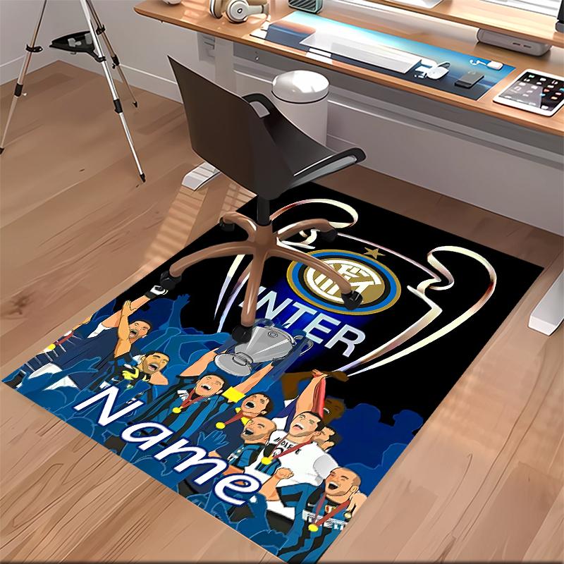 Custom Personalization Inter Milan Print Area Rug - Soft, Washable Non-Slip Indoor Mat,Living Room,Home&Office Decorative Rug