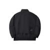 Giacca Lunga Colore Unico Comoda e Ampia da Uomo Serie Kung Fu Collaborazione Li Ning X Jackie Chan Giacca da Uomo Nera AFDU239-1