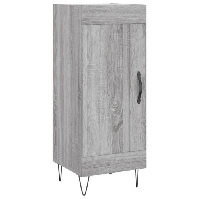 VidaXL Buffet Sonoma gris 34,5x34x90 cm Bois d'ingénierie 830442