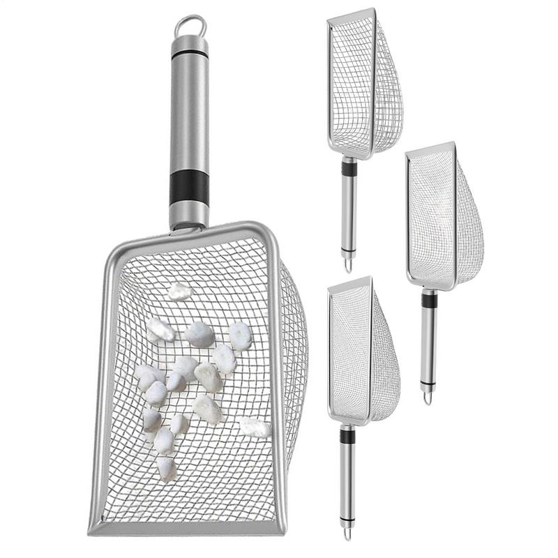 Просеиватель почвы для садоводства Садовый просеиватель Лопата 4 штуки Эффективный инструмент Экономия места Использование для газона Сада Земли Пляжа Посадочного песка CN