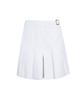 CREVE9 Obi-Buckle Pleated Half Pants Wh