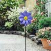 Garden Stake with Metal Sunflower Wind Spinner for Outdoor Use Height 116cm