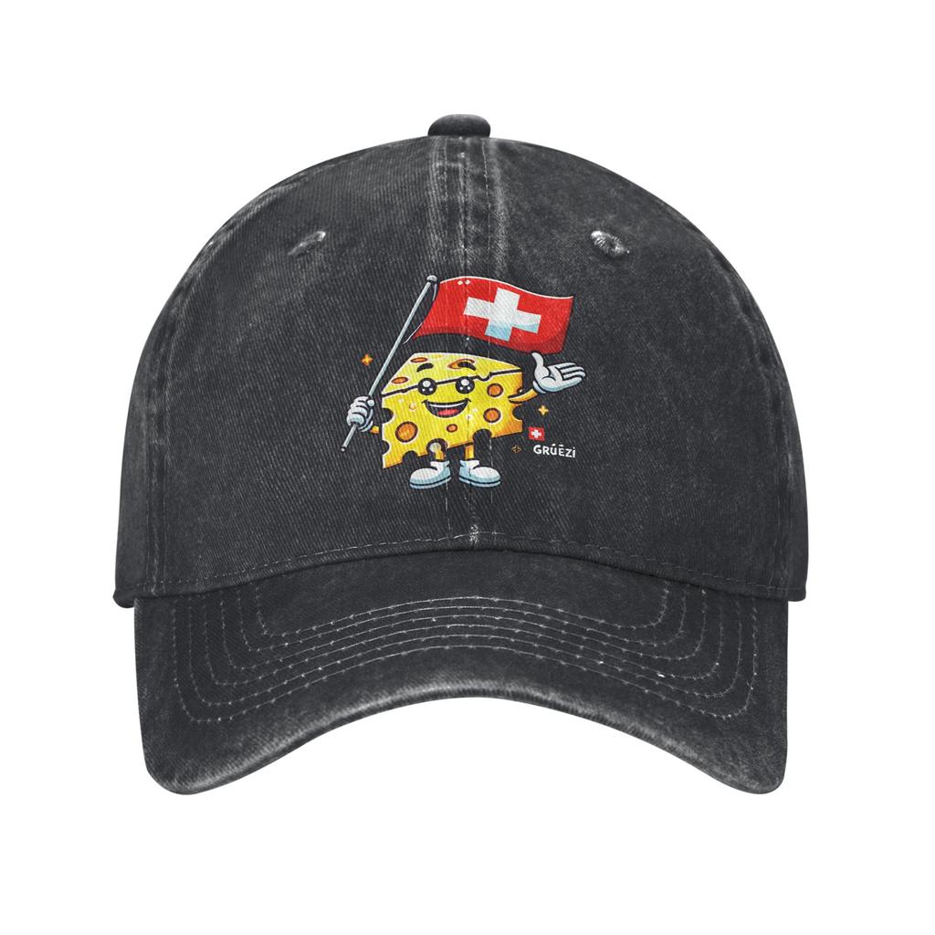 Swiss Switzerland Flag Trucker Hat Merch For Unisex Baseball Caps Retro Headwear Cap Adjustable