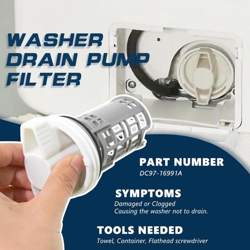 Universal Washing Machine Drainage Filter Coin Catcher ABS Texture Suitable for Various Models Prevents Blockage