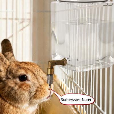 Small Animal Water Dispenser Plastic Drinking Bottle With Metal Pin Spout For Rabbit Bird Cage Hanging Water Feeder