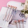 5Pcs random luxury diamond ballpoint pens, 1.0mm black ink, office & wedding school gift pens