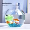 Round Transparent Glass Fish Tank for Desktops - Small, Thickened Design for Turtles and Goldfish, Ideal for Living Room Landscaping