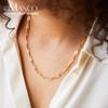 eManco  Hot Fashion Paperclip Link Chain Women Necklace Stainless Steel Gold Color Chain Necklace For Women Men Jewelry Gift