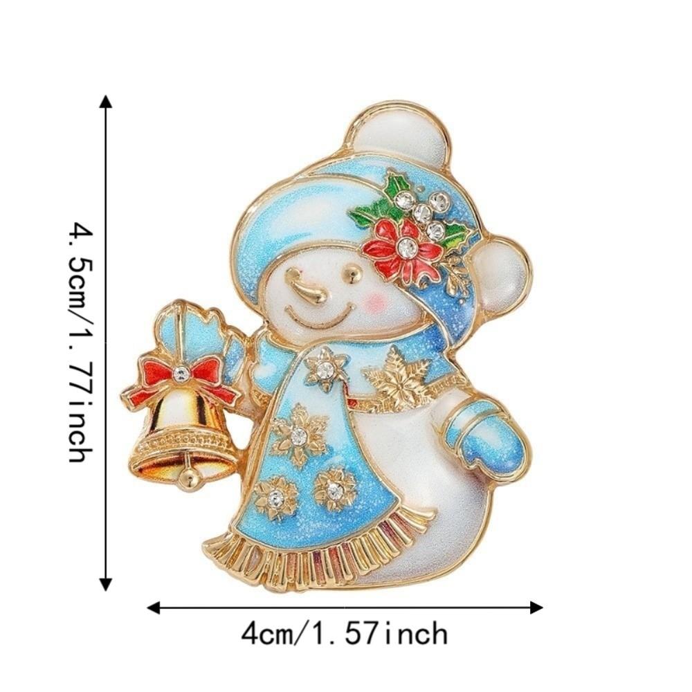 Sparkly Rhinestone Lapel Pin Vintage Enamel Brooch Fashion Christmas Brooch Hat Decoration