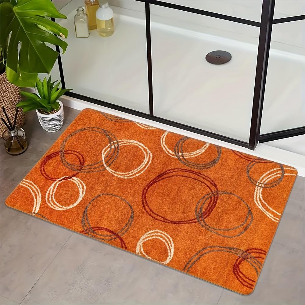 

Orange Circle Door Mat – Vibrant Multi-Tone Ring Pattern, Modern Abstract Entryway Mat for Living Room, Kitchen 40x60cm16x24in