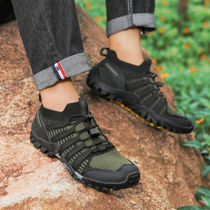 Men's Hiking Shoes Breathable Mesh Outdoor Sports Shoes Non-slip Women's Climbing Sneakers Wear-resistant Sole