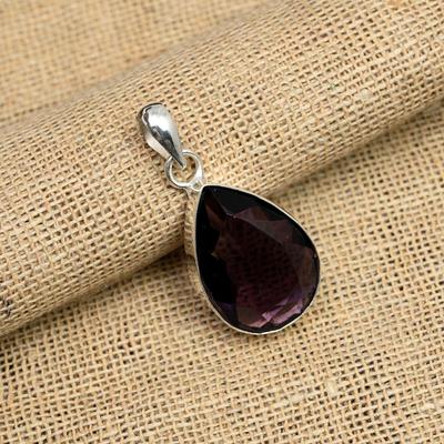 Gorgeous Amethyst Gemstone Handmade 925 Sterling Silver Jewelry Pendant For Wedding Gift