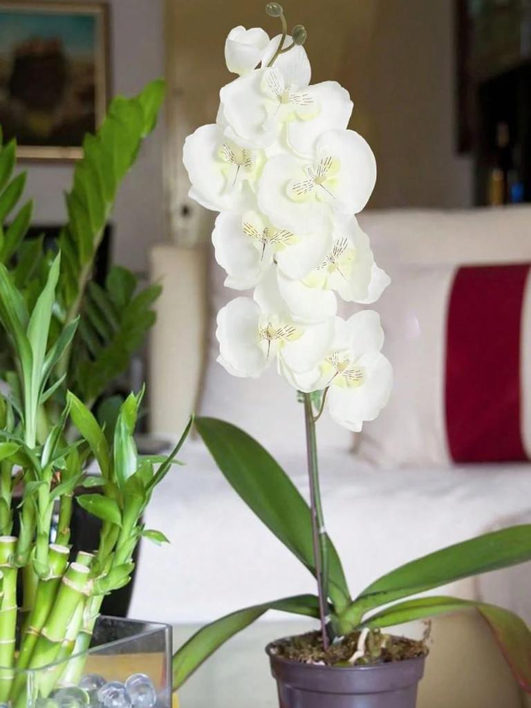 1/3PCS Artificial Butterfly Orchid Flowers Silk Faux Plants for Wedding Bouquet DIY Wreath Materials Home Garden Vase Decor