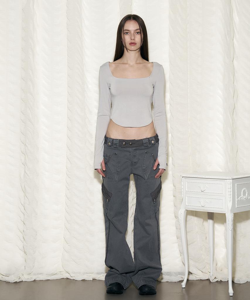 Peullijeunopallou Camilla Side Pocket Pants (Grey)