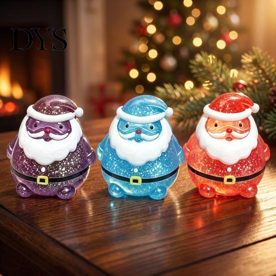 Fun Holiday Sensory Play Santa Claus Squeeze Toy, Slow Rising Maltose Stress Relief Fidget with Toys for Kids Glitter, Soft TPR Christmas Party Pinch
