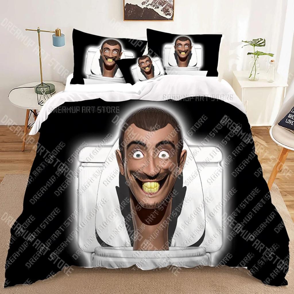 Skibidi Toilet Arale 3D Bedding Sets Print Duvet Cover Adults_ Children Bed Comforter Birthday Gift Dropshipping