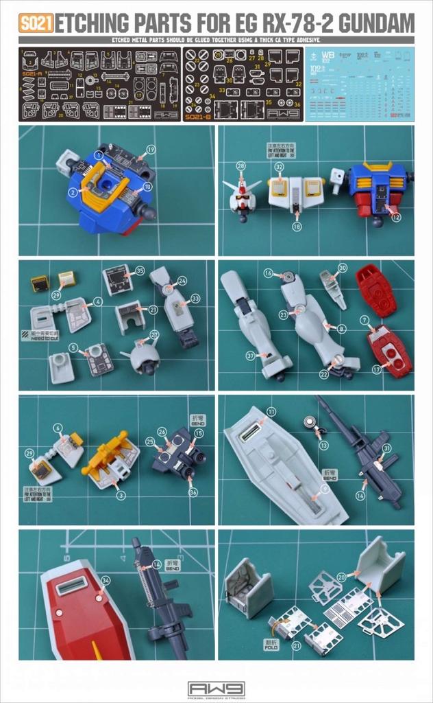 RG HG 1/144 MS Modification Detail-Up High-Quality Metal Parts (for ENTRY GRADE 1/144 RX-78-2 Gundam) [Parallel Import]