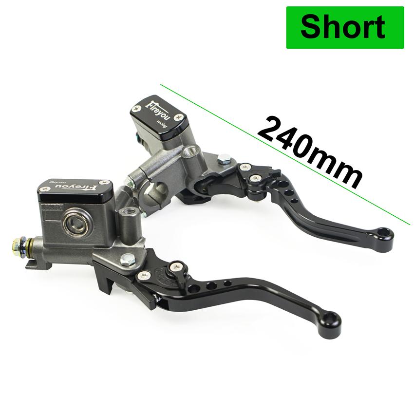 One Pair 14mm Piston Moto Bike Hydraulic Clutch Lever Right Hand Brake Master Cylinder Pump Lever 22mm Universal Street Pit Bike