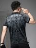 European Style 2025 New Trendy Brand Printed Short-Sleeve Polo Shirt for Men, Summer Slim Fit Turn-Down Collar T-Shirt Casual Top for Men