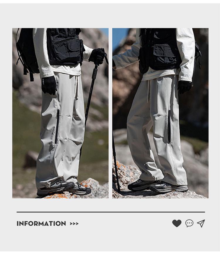 Herren Herbst/Winter Samt Freizeithose: Trendige Bergserie, Outdoor Warm, Drei-Beweis-Sturm-Overall.