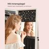 SONGMICS Freestanding Jewellery Cabinet, 360 degrees Swivel Jewellery Organiser with Mirror, Shelves, 3-in-1 Lockable Jewellery Armoire