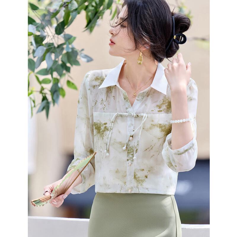 ORIGIN Women s New Chinese Style Print Cardigan M