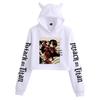 Attack on Titan Women's Cat Ear Crop Hoodie