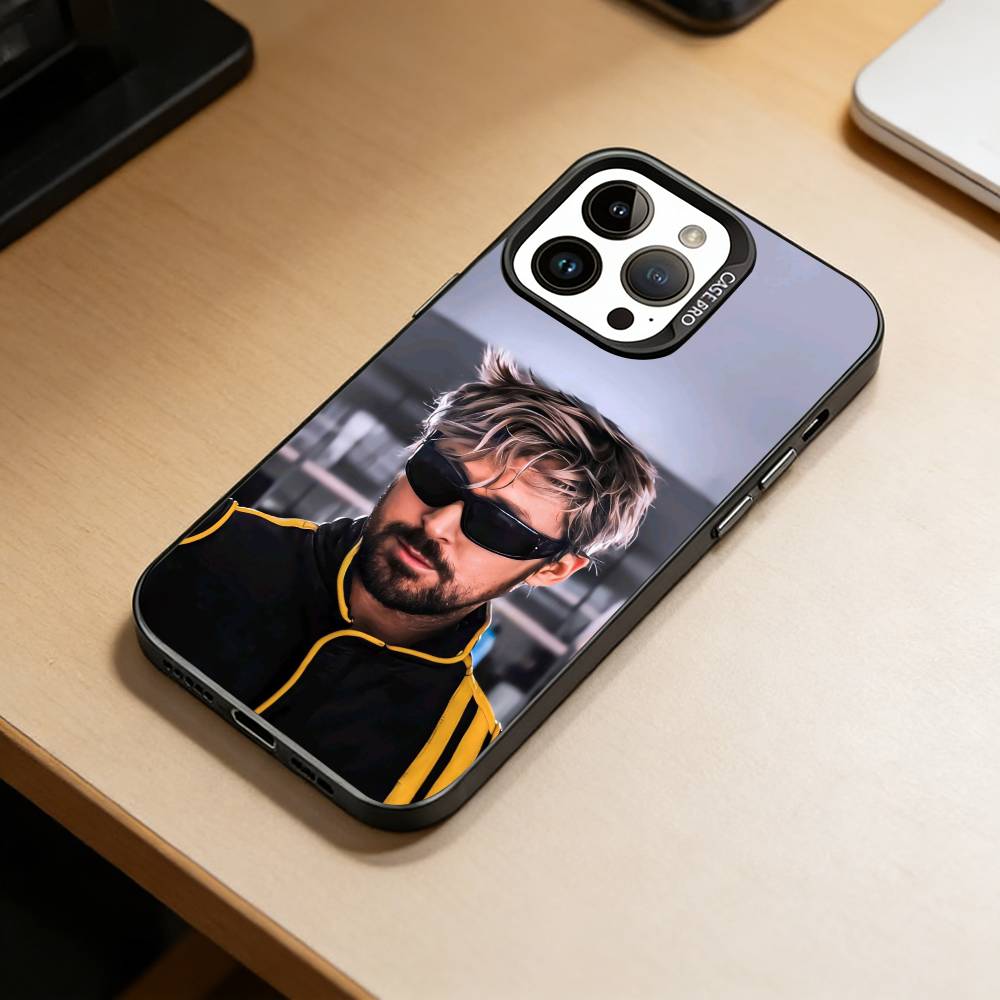 R-Ryan Gosling  Phone Case For iPhone 17,16,15,14,13,12,11 Plus,Pro Max,XS,Colored Silver Plated Inside Cover
