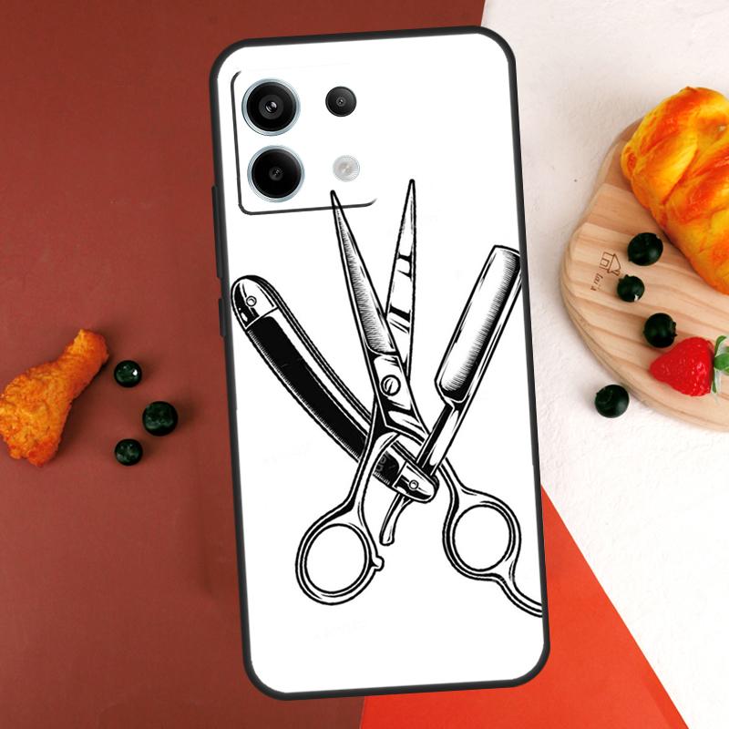 Barber Shop Hair Stylist Salon Case For Xiaomi Redmi Note 14 13 Pro 9 10 11 12 Pro 10S 11S 12S Redmi 14C 13C 10C 12C Coque
