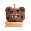 Bear Plush Cartoon Toy Pillow Blanket 2in1 Comfy Cushion Office Nap Gift Teens
