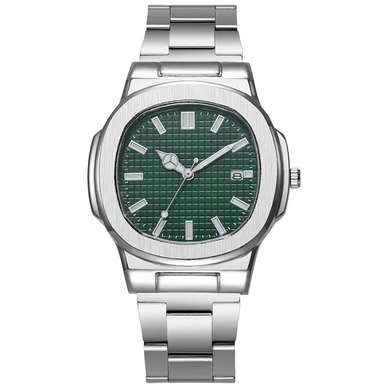 Fashion Business Man Watch Luxury Men'S Quartz Wristwatch Stainless Steel Date Man Clock Square Business Watches For Men Gift