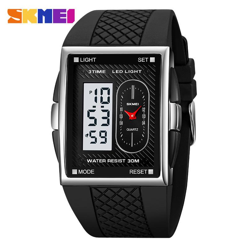 Shike Mei Men s Dual-Display Waterproof Luminous Multifunction Electronic Watch