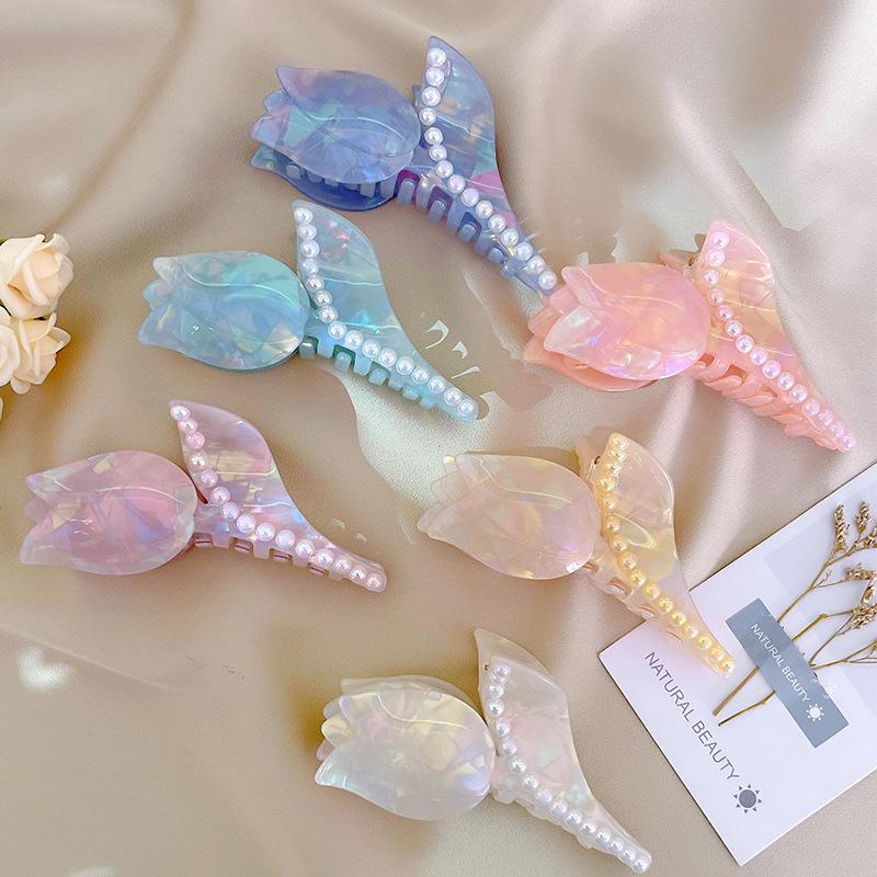 

Xiaweiyi Korean Style Rose Acetate Claw Clip - Fairy Simple Updo Hair Accessory