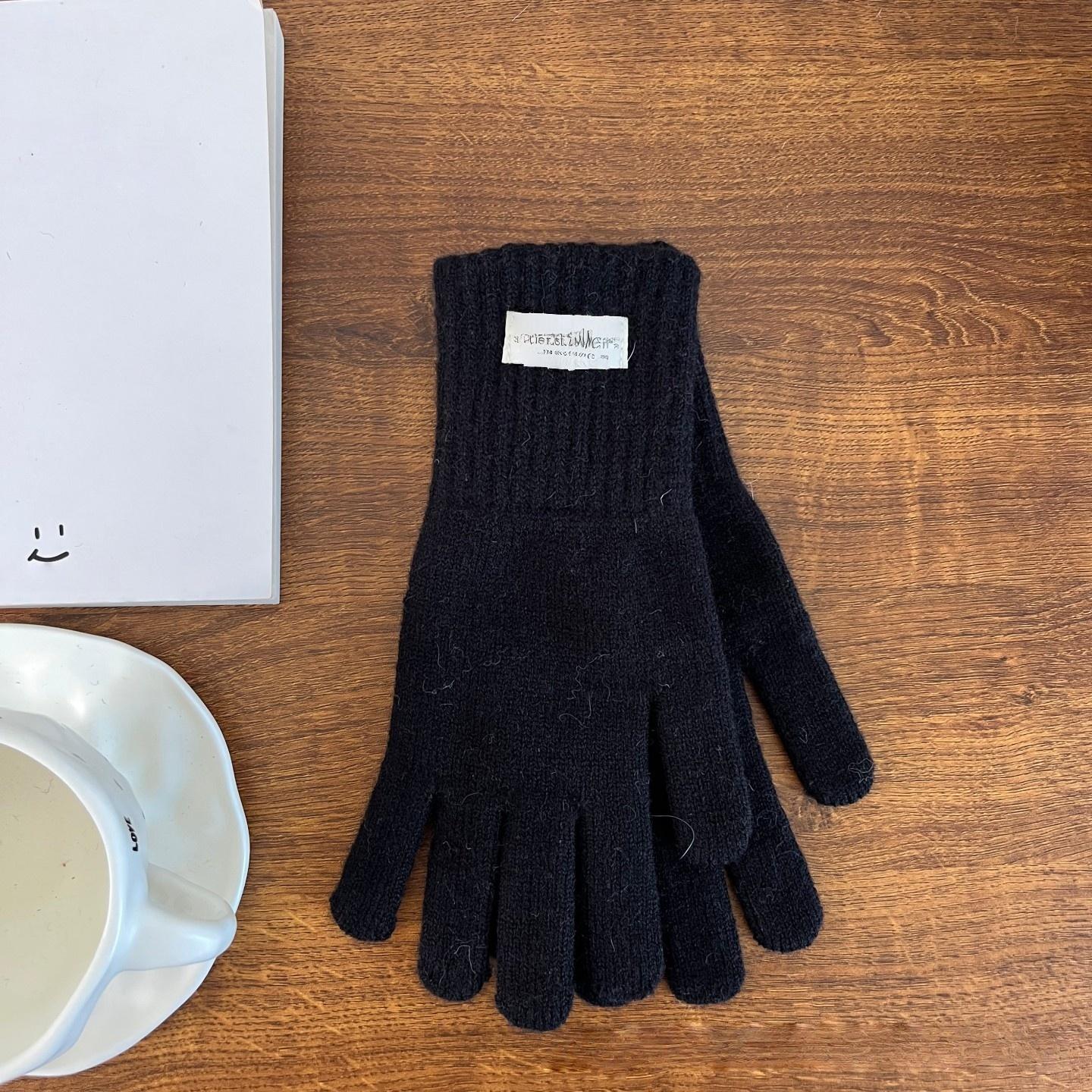 Soft Knit Winter Gloves For Women Warm Windproof Thermal Stretch Comfortable Ladies Touchscreen Gloves