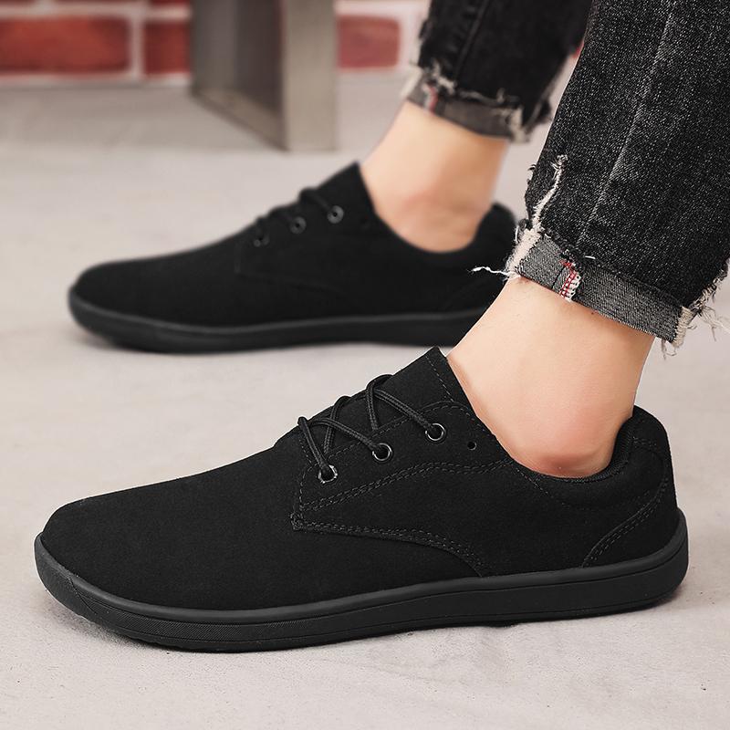 Fashion Non-slip Footwear Men Vulcanized Shoes Leather Men Outdoor Sneakers Luxury Brand Trend Casual Shoe Breathable Leisure Male Flats