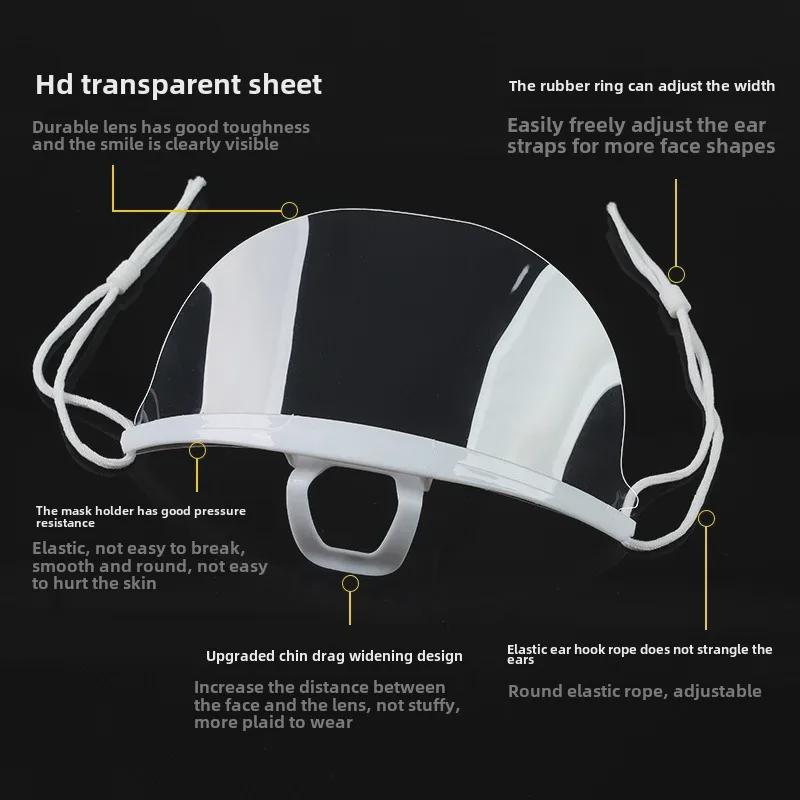 Прозора гігієнічна кухонна маска - запобігає розбризкуванню слини шеф-кухаря