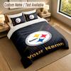 Bedding Set 1 Duvet Cover 2 Pillowcases Pittsburgh Steelers Print Soft Bed Linen Bedroom Decor