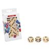 Dice Set - DAL NEGRO - 15 Pieces - 2.2 Cm - White/Black - Mixed