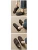 Weiwei Girl Women's Plush Furry Leopard Print Warm Cotton Shoes with Height Increase - Autumn & Winter.